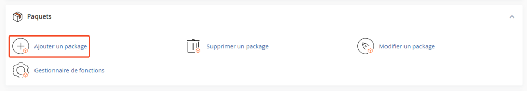 Ajouter un package