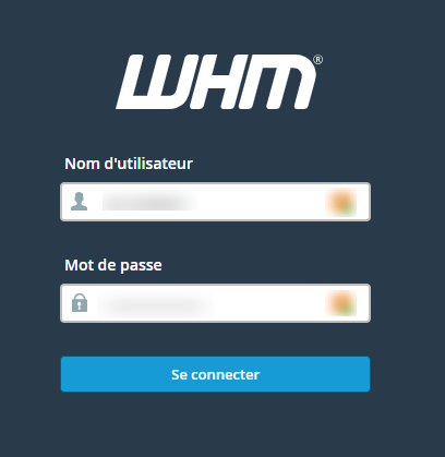Interface WHM