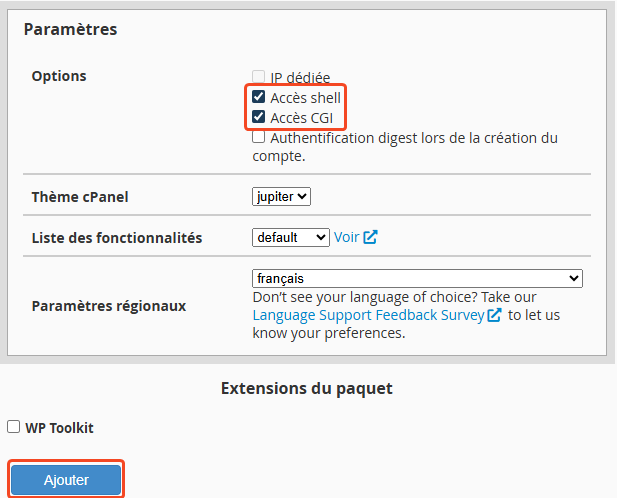 Ajout du nouveau package