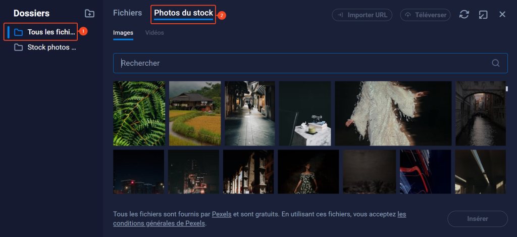 SiteJet Builder : Bibliothèque d'images