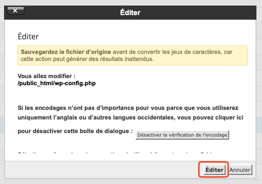 Éditer un fichier